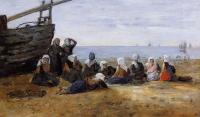 Boudin, Eugene - Berck, Group of Fishwomen Seated on the Beach